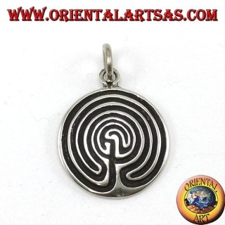 Pendentif d'argent, le labyrinthe
