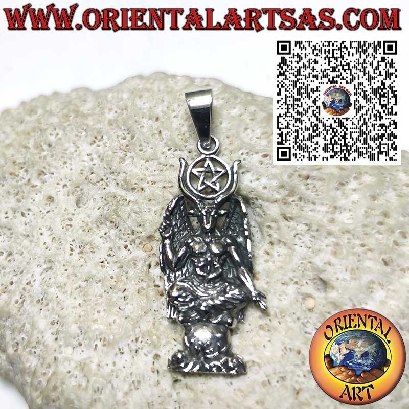 Pendentif Baphomet – Symbole d’Équilibre et de Mystère en Argent 925