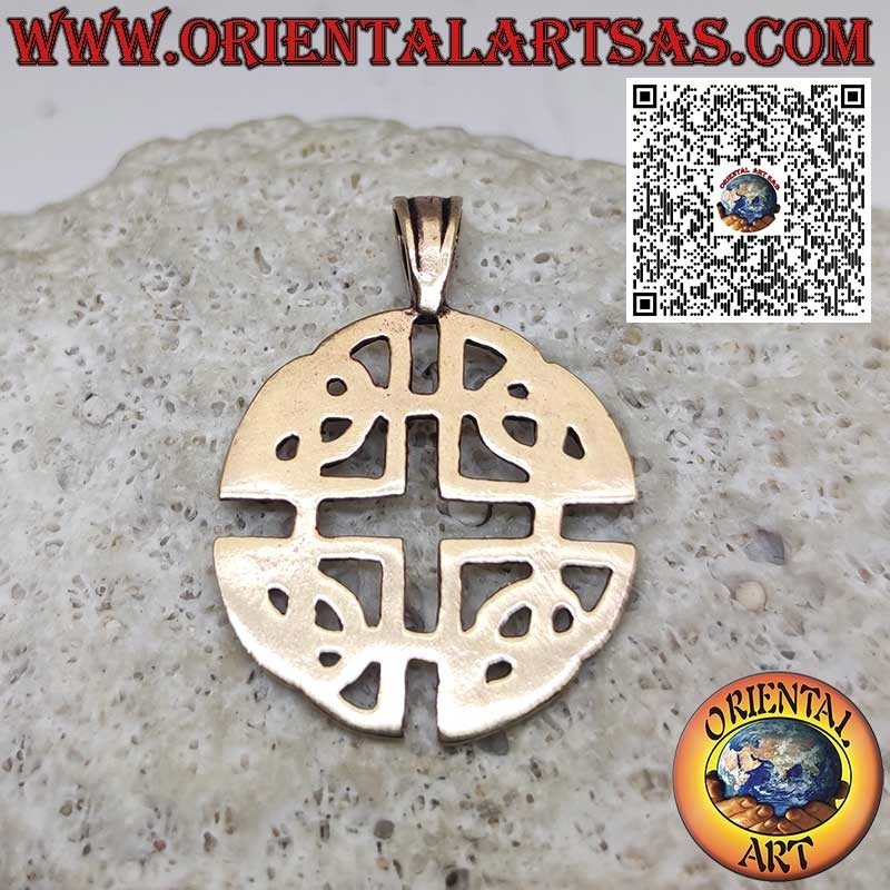 Colgante de bronce – Nudo de Dara, símbolo celta de fuerza y sabiduría