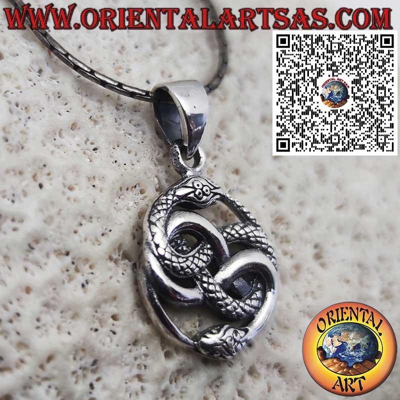 Silver Pendant, Auryn Ouroboros Talisman - The Neverending Story