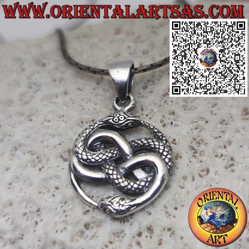 Silver Pendant, Auryn Ouroboros Talisman - The Neverending Story