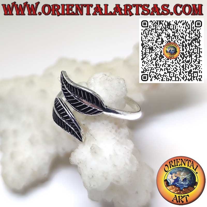 Sterling Silver Adjustable Double Feather Ring – Toe or Knuckle