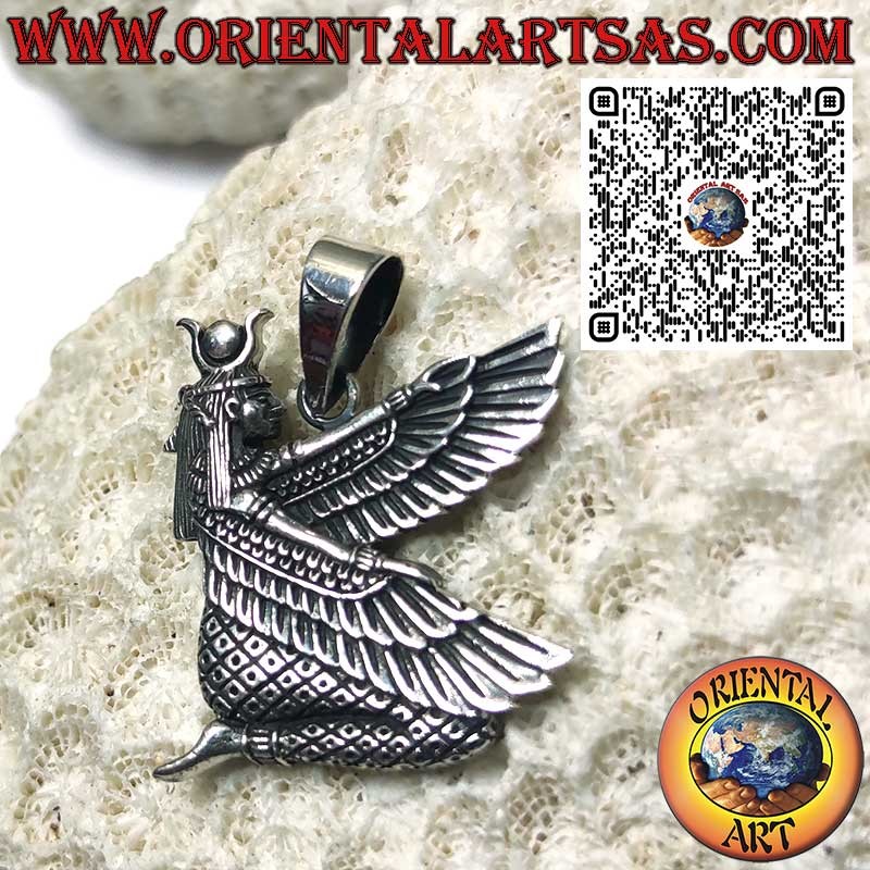 Colgante de Plata 925 con la Diosa Egipcia Isis – Amuleto de Protección y Renacimiento
