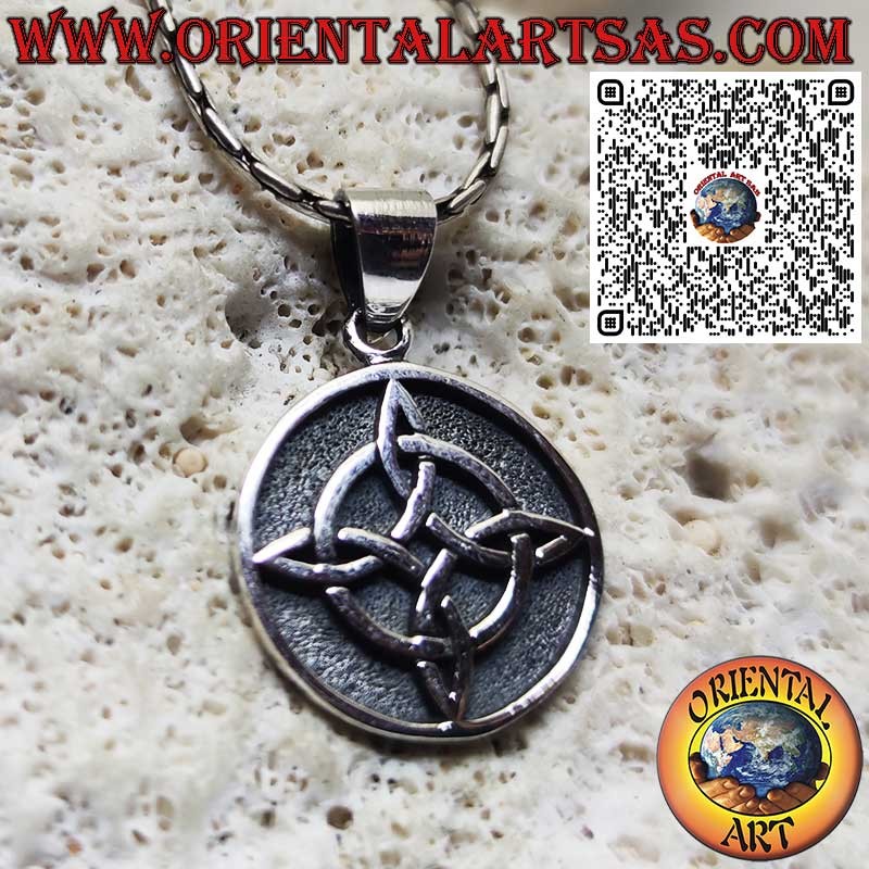 Pendentif Noeud de Sorcière en Argent 925 - Amulette Païenne - Bijou Esotérique