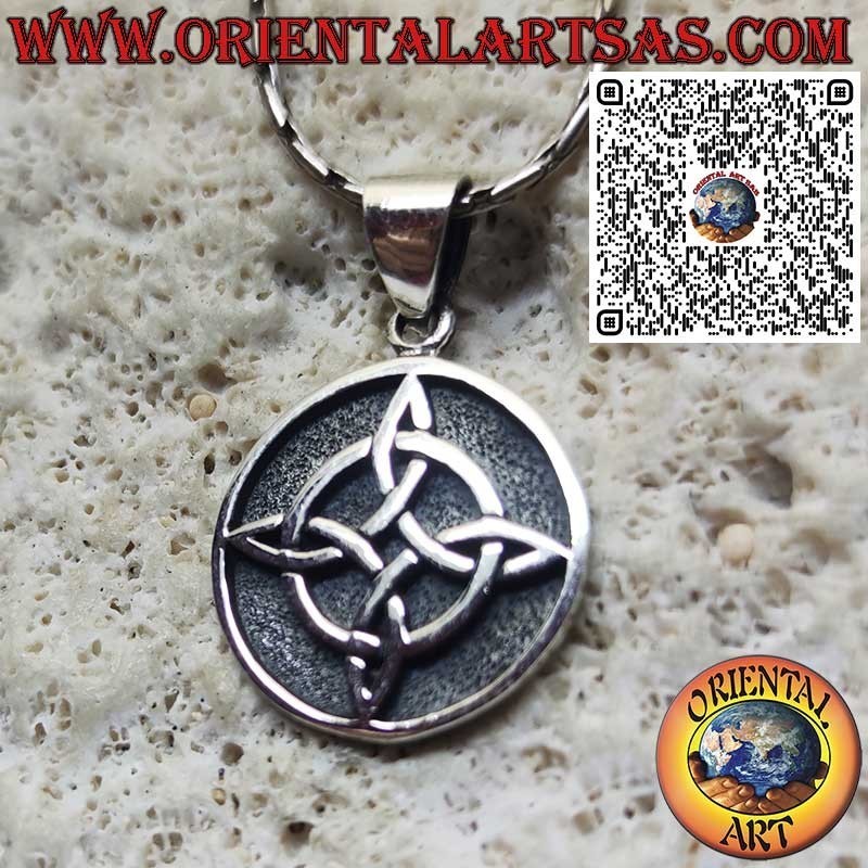 Pendentif Noeud de Sorcière en Argent 925 - Amulette Païenne - Bijou Esotérique