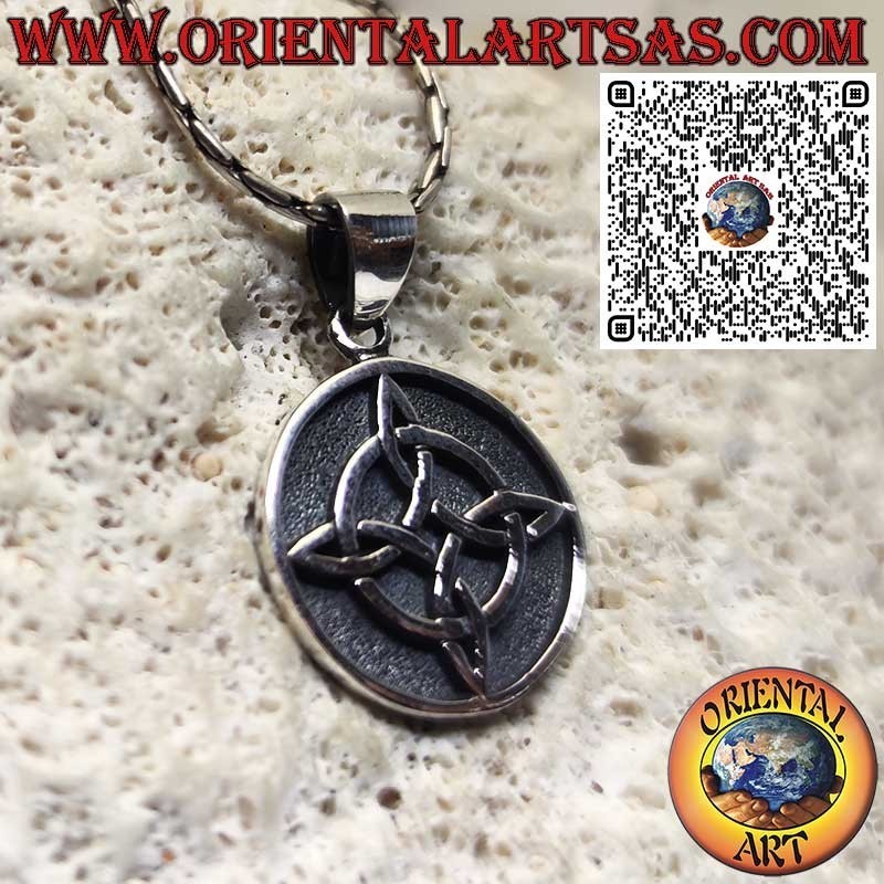 Sterling Silver Witch's Knot Pendant - Pagan Amulet - Esoteric Jewelry
