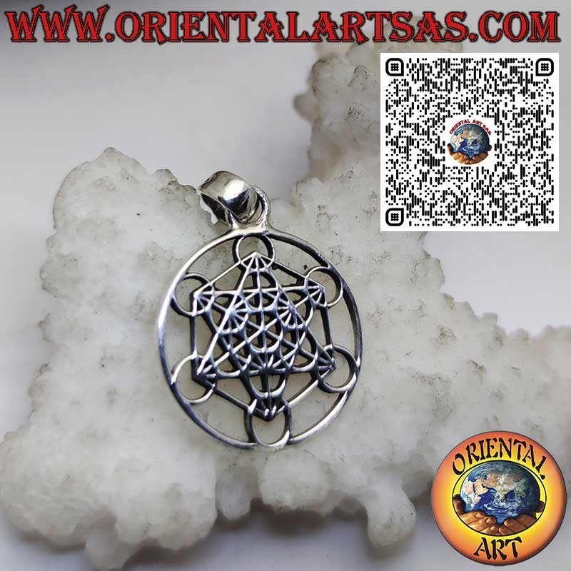925 Sterling Silver Pendant – Metatron’s Cube, Sacred Symbol of Protection and Energy