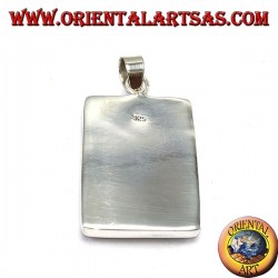 Colgante de plata con gran madre rectangular de nácar