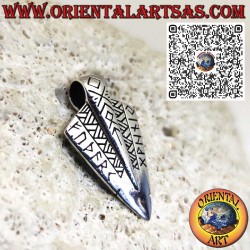 Pendentif en Argent 925 Pointe de Lance Viking Celtique – Bijou Médiéval & Talisman de Force