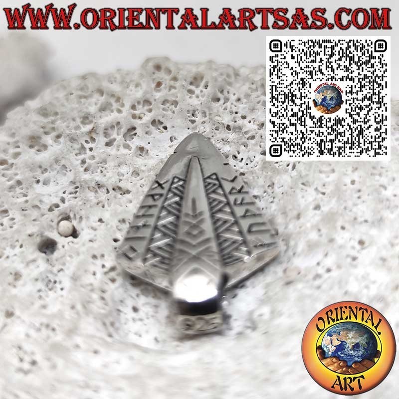 925er Silber Anhänger Wikingische Keltische Speerspitze – Mittelalterlicher Schmuck & Talisman der Stärke