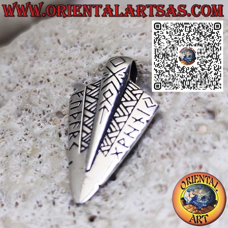 Sterling Silver 925 Viking Celtic Spearhead Pendant – Medieval Jewelry & Talisman of Strength