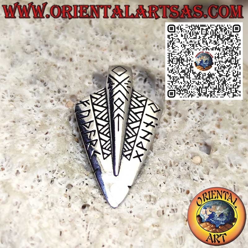 Sterling Silver 925 Viking Celtic Spearhead Pendant – Medieval Jewelry & Talisman of Strength