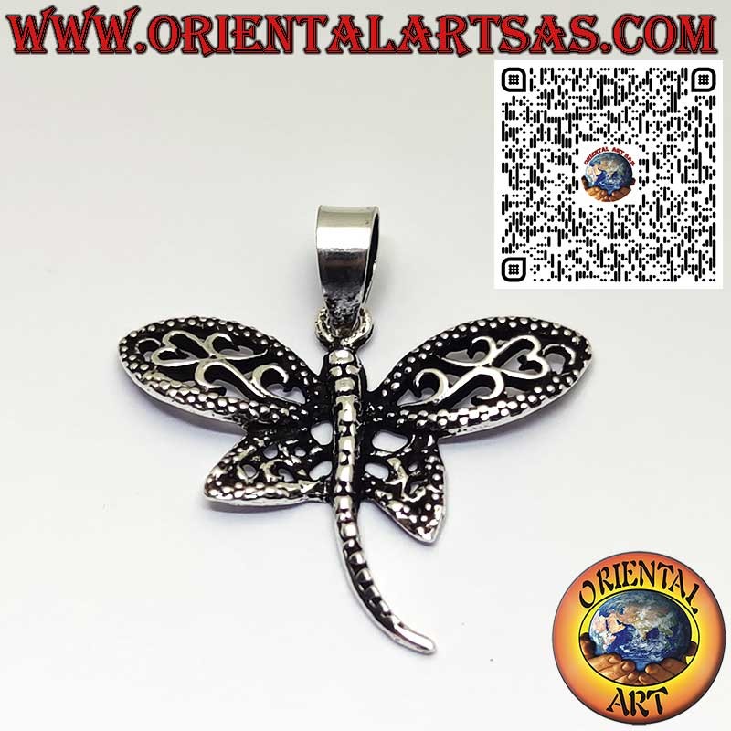 Sterling Silver 925 Dragonfly Pendant – Symbol of Freedom and Transformation