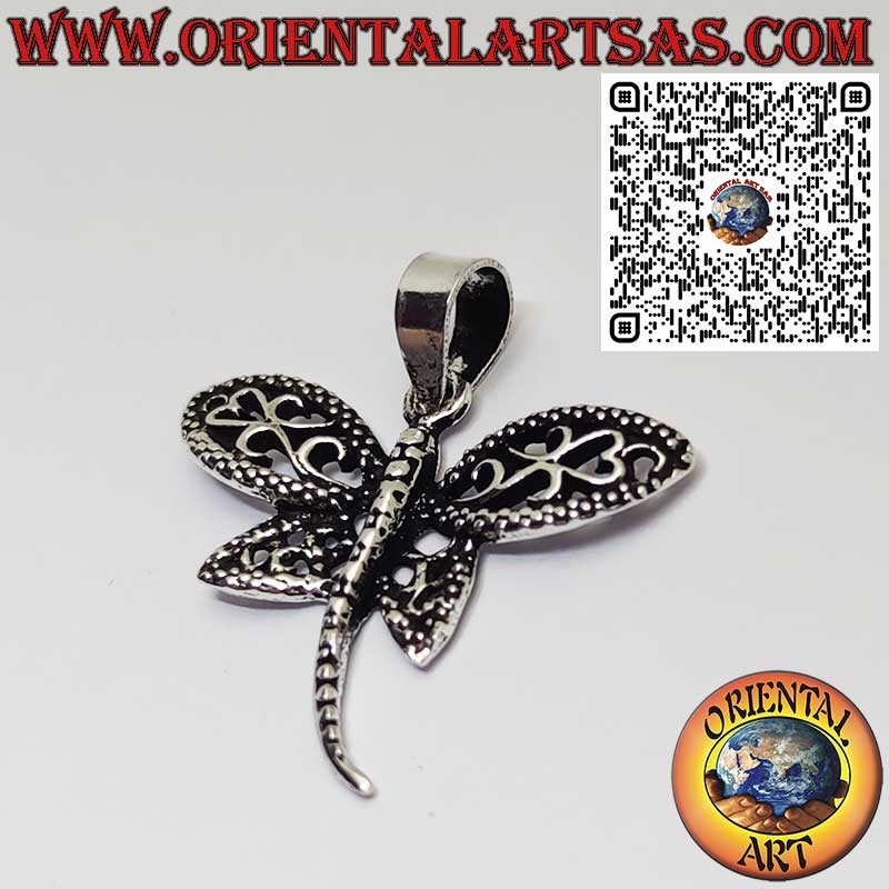 Pendentif en argent 925 Libellule – Symbole de liberté et de transformation