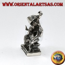 Colgante de plata estatua Ganesha con ratones