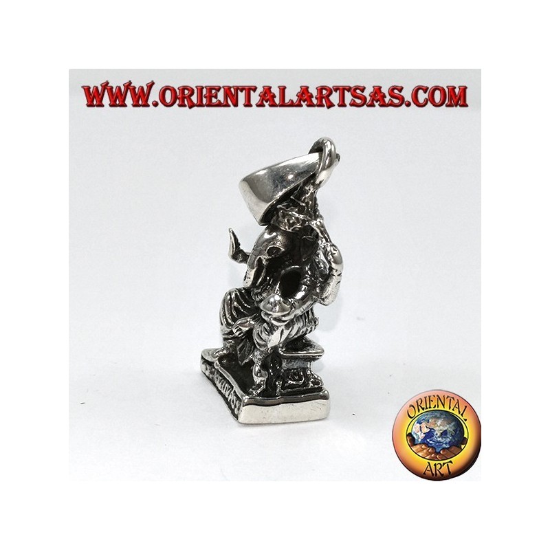 Silber Anhänger Ganesha Statue mit Mäusen