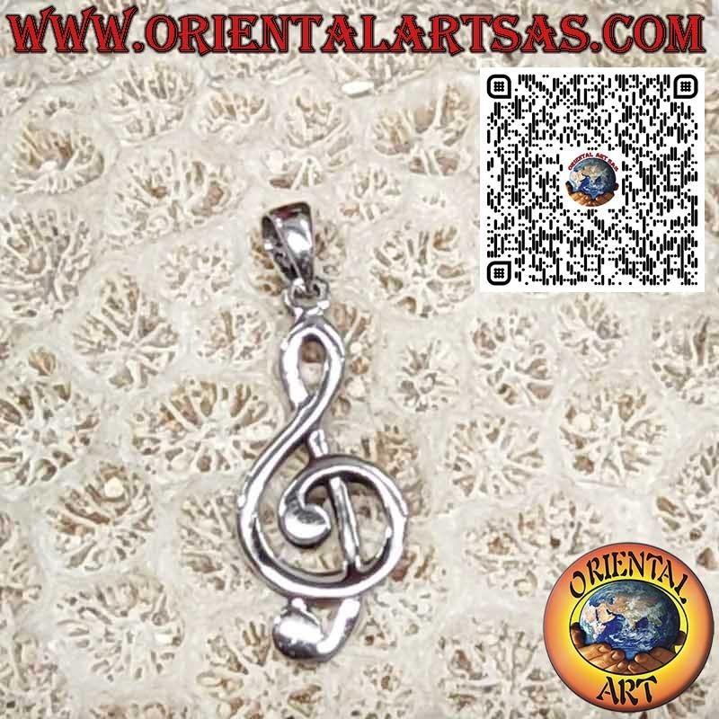 Ciondolo in Argento 925 Chiave di Violino – Simbolo Musicale Elegante