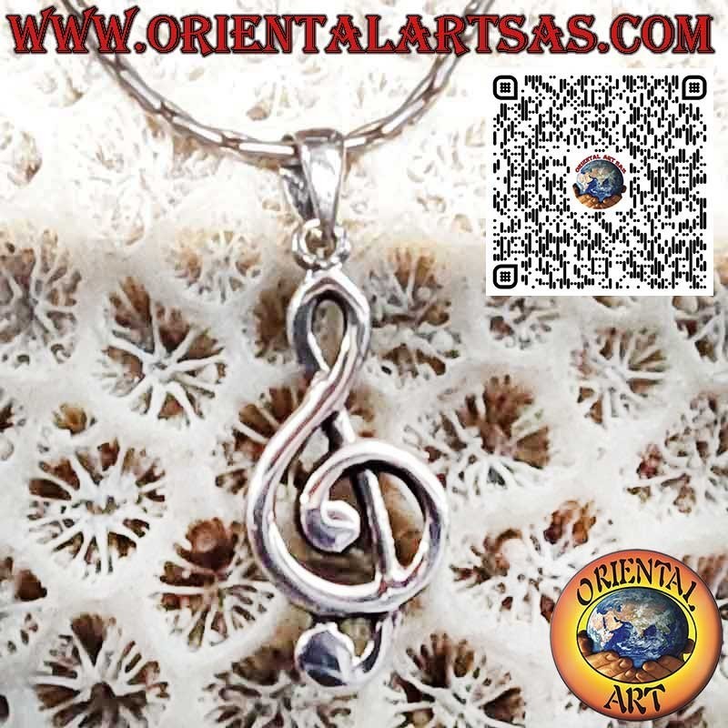 Colgante de Plata 925 Clave de Sol – Símbolo Musical Elegante