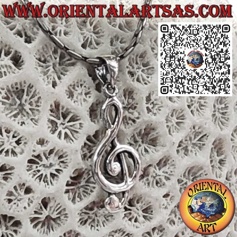 Ciondolo in Argento 925 Chiave di Violino – Simbolo Musicale Elegante