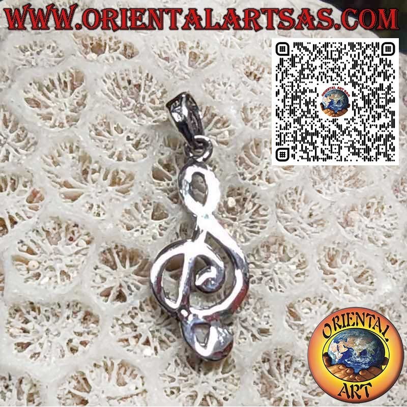 Colgante de Plata 925 Clave de Sol – Símbolo Musical Elegante