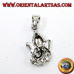 Silber Anhänger, Ganesh Kopf