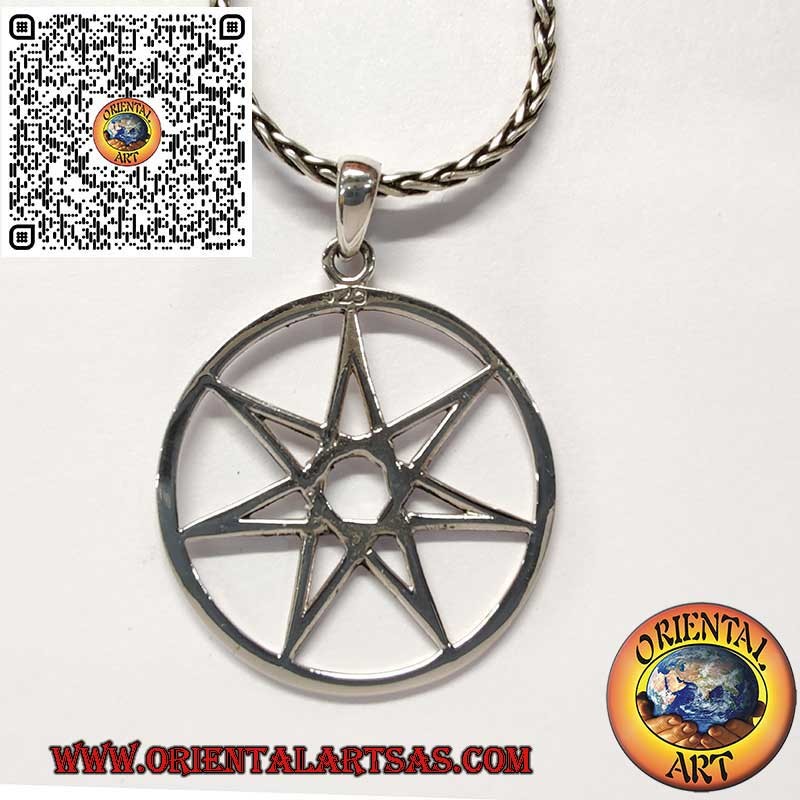 Colgante de Plata 925 con Heptagrama – Símbolo de Armonía y Espiritualidad