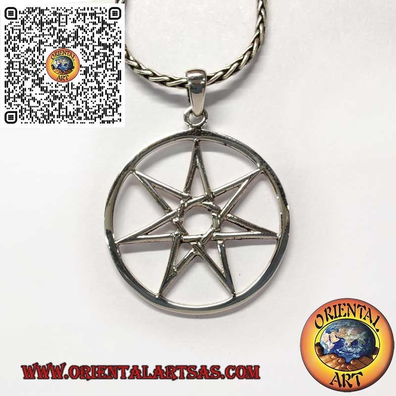 Silberanhänger 925 mit Heptagramm – Symbol für Harmonie und Spiritualität