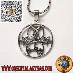 Magical 925 Sterling Silver Pendant with Esoteric Seals – Satan & Lilith