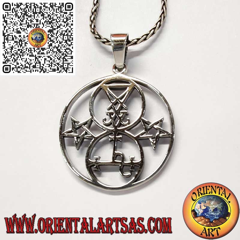 Magical 925 Sterling Silver Pendant with Esoteric Seals – Satan & Lilith