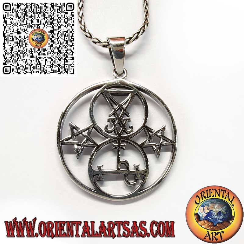 Colgante Mágico de Plata 925 con Sellos Esotéricos – Satán y Lilith