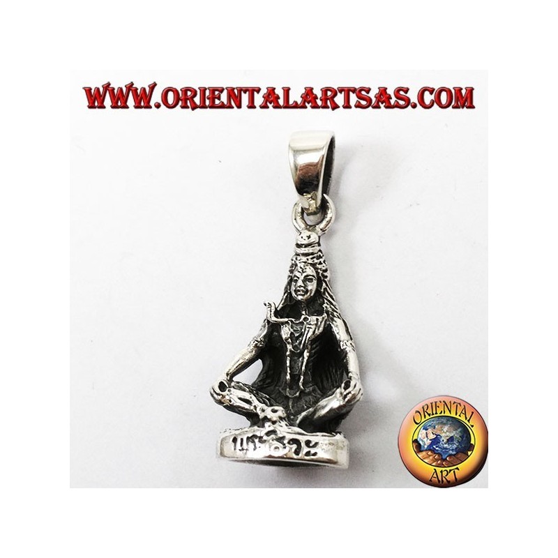 Colgante de plata, Śiva (devanagari शिव, adaptado en Shiva)
