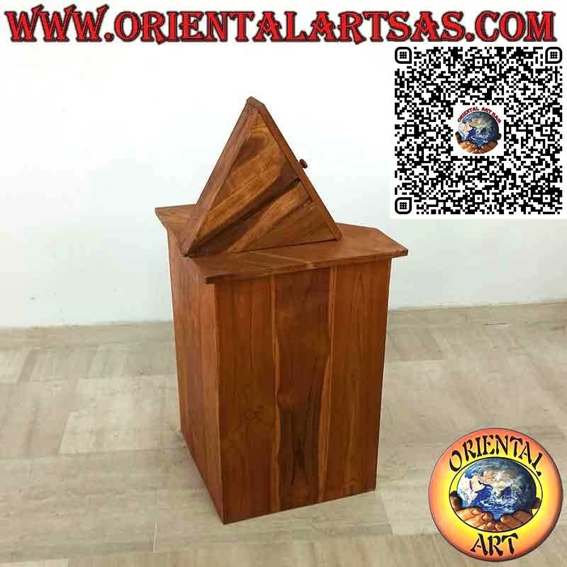 Buffet d’Angle en Bois Massif de Teck – Meuble d’Angle avec 2 Portes et 1 Tiroir