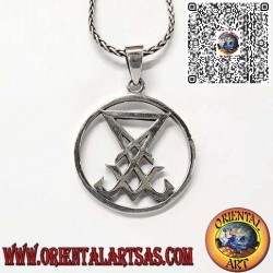 Colgante de Plata 925 con Sello de Lucifer Calado