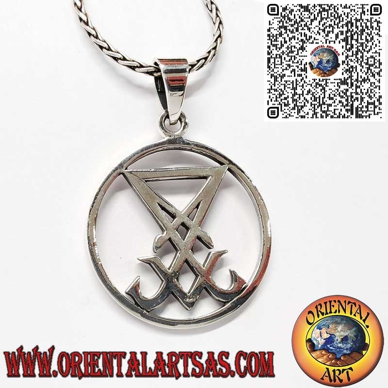 925 Sterling Silver Pendant with Lucifer’s Sigil – Cut-Out Design, Symbol of Knowledge and Freedom
