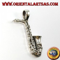 Silver pendant, Saxophone