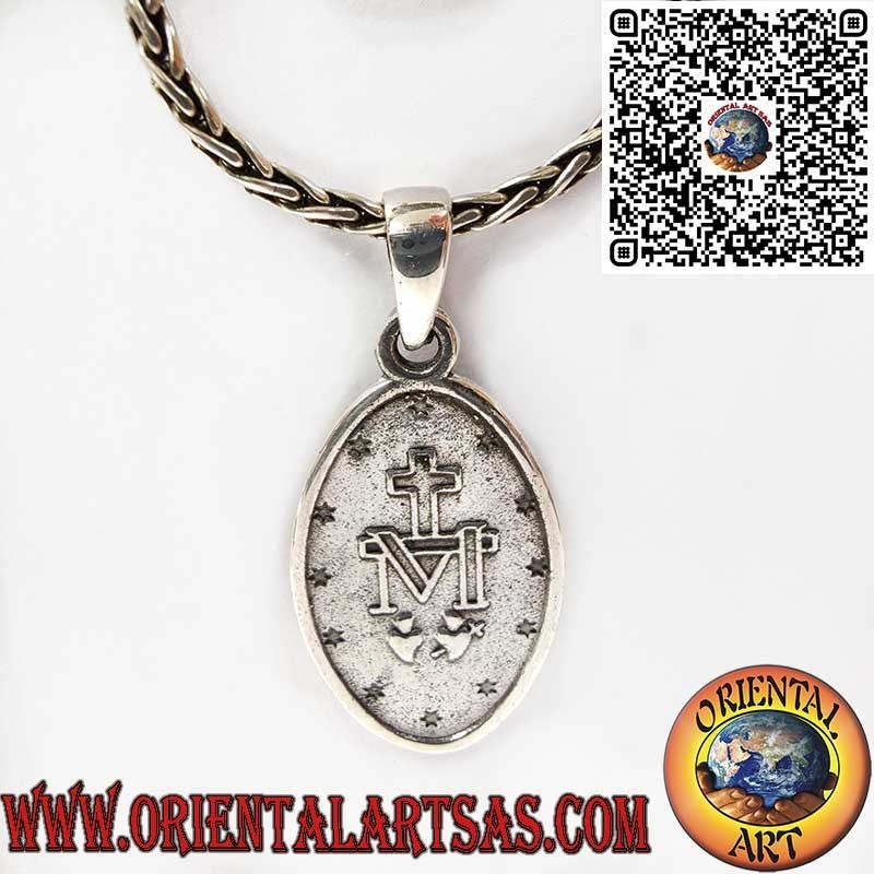 Sterling Silver Miraculous Medal Double-Sided Pendant – Virgin Mary