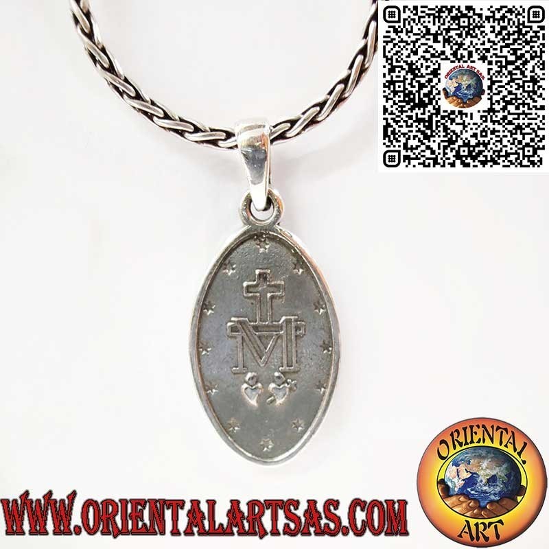 Colgante Medalla Milagrosa Doble Cara en Plata 925 – Virgen María