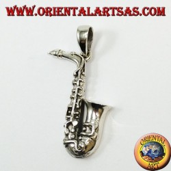 Silver pendant, Saxophone