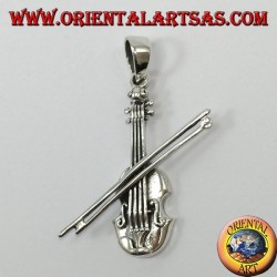 Pendentif en argent, violon