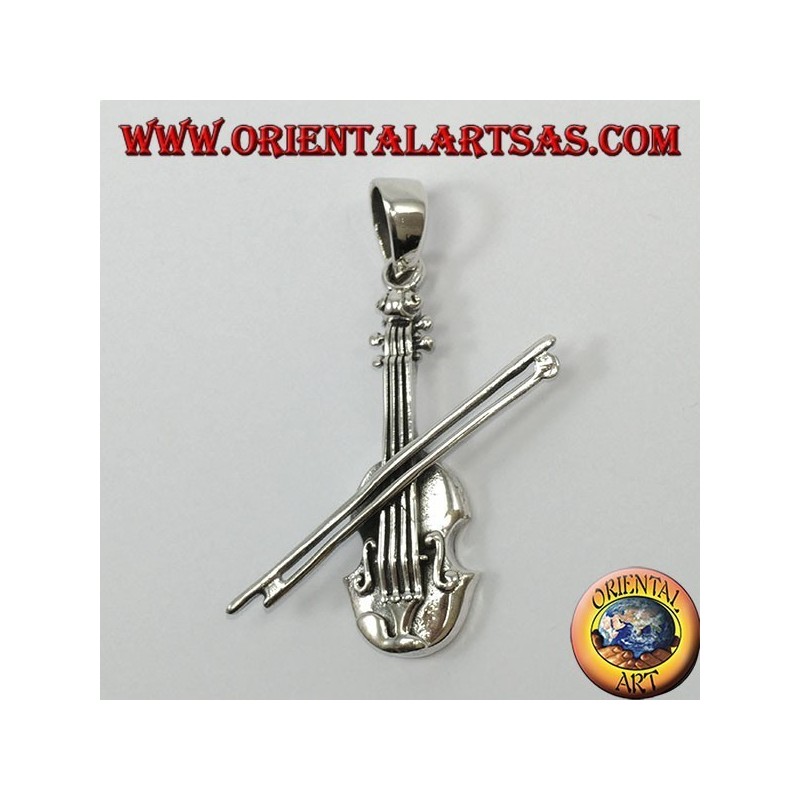 Ciondolo in argento, Violino