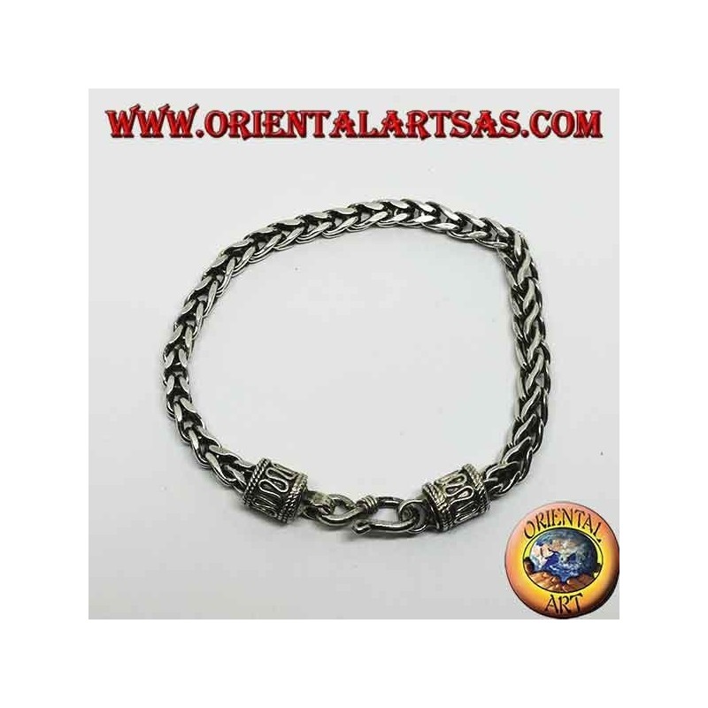 Bracelet à nœud carré en argent