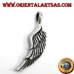 Silver pendant, Three-dimensional two-sided angel wings