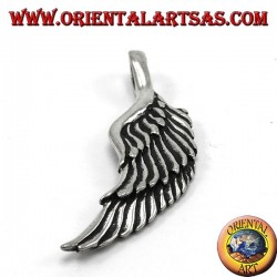 Silver pendant, Three-dimensional two-sided angel wings