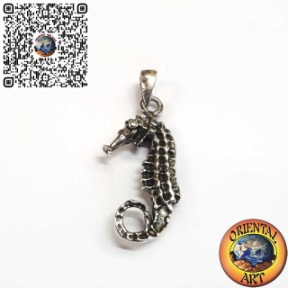 3D-Silberanhänger Seepferdchen "Hippocampus"