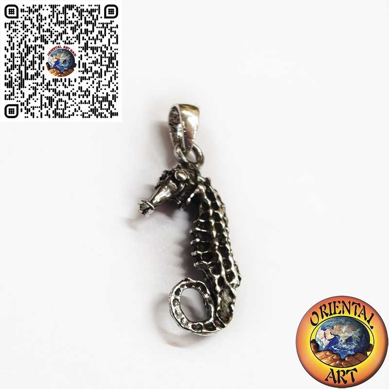 Colgante de Plata Caballito de Mar 3D "Hippocampus"