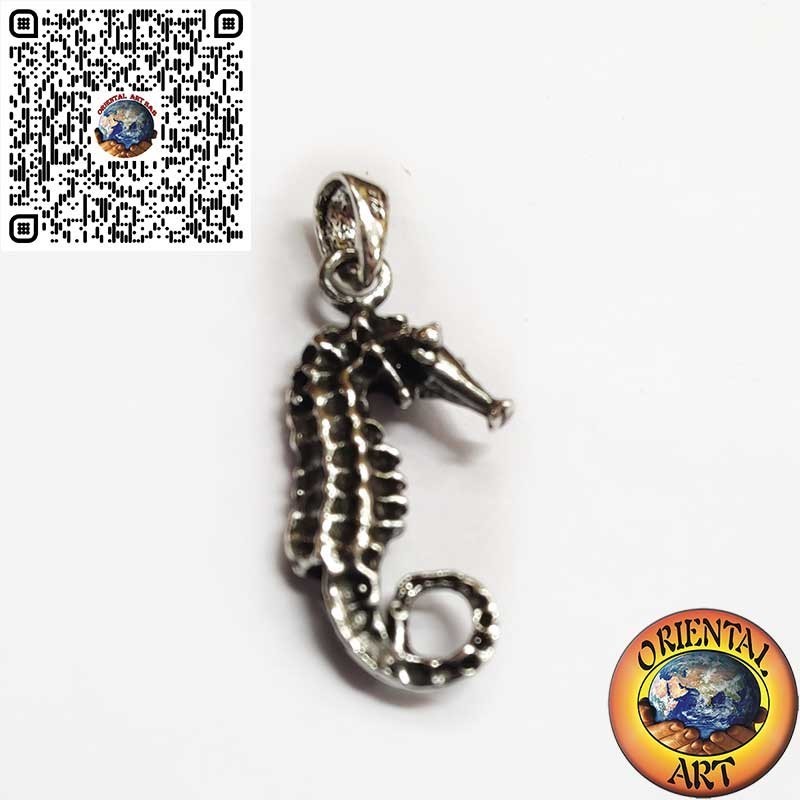 Colgante de Plata Caballito de Mar 3D "Hippocampus"