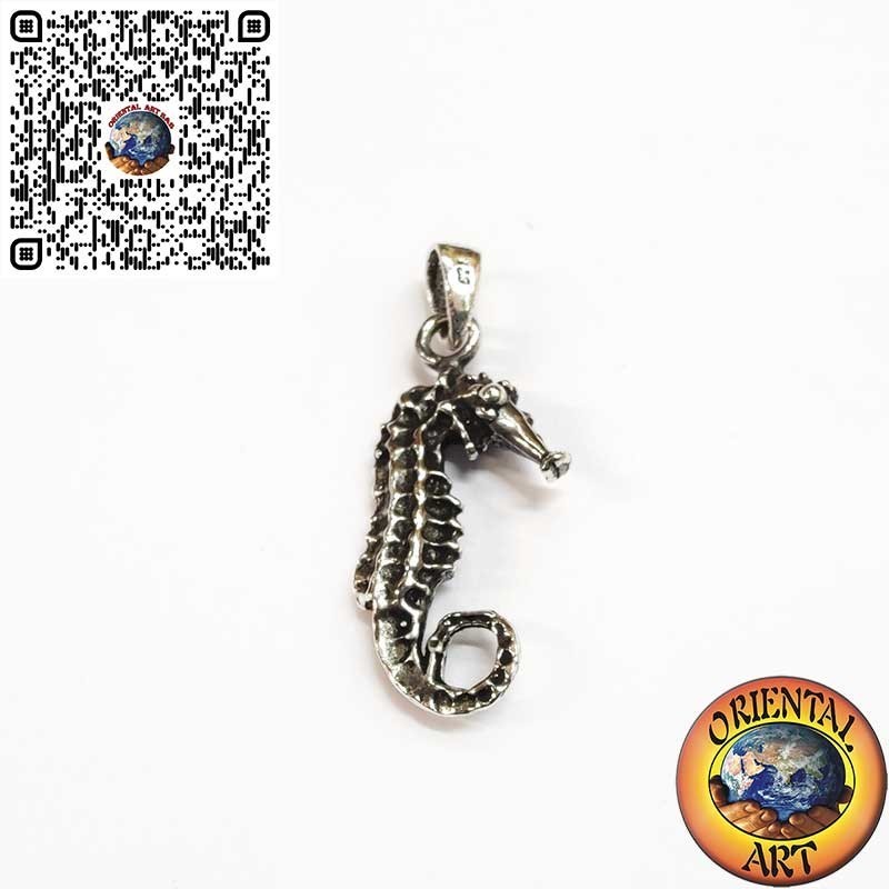 Pendentif en Argent Hippocampe 3D "Hippocampus"