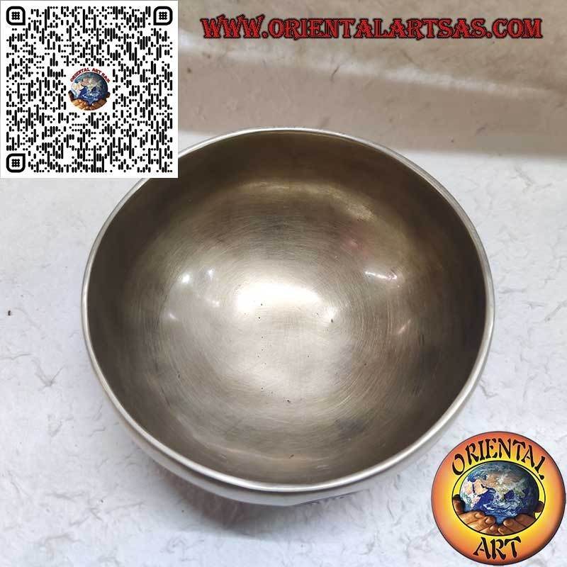 Campana tibetana de luna llena hecha a mano, 12 cm de diámetro, 330 g, "si", 440 Hz