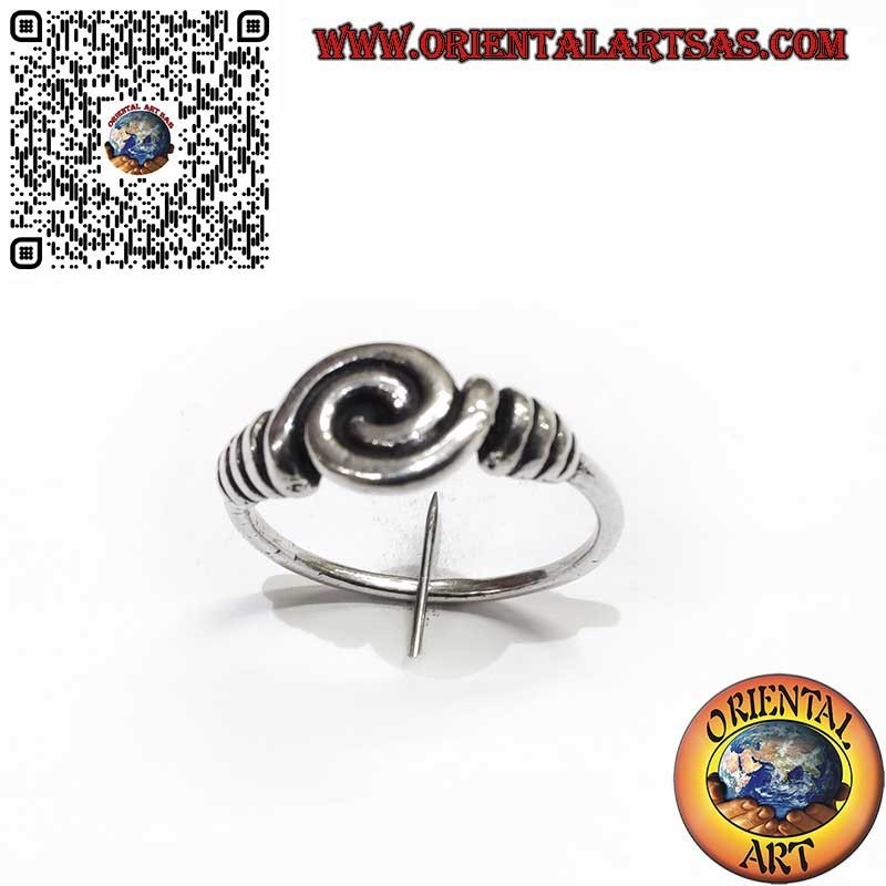 Anello Vichingo in Argento con Spirali – Gioiello Artigianale