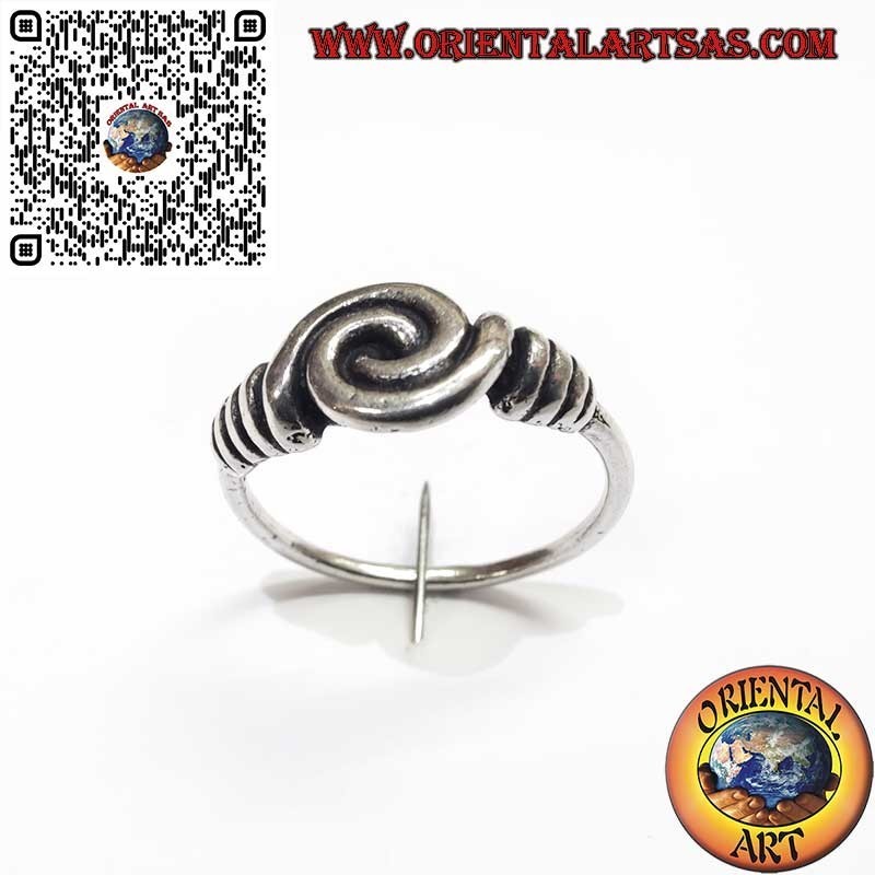 Wikinger-inspirierter Silberring mit Spiralen – Handgefertigter Schmuck